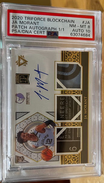 2020 Triforce Blockchain Ja Morant RC Patch/Auto 1/1