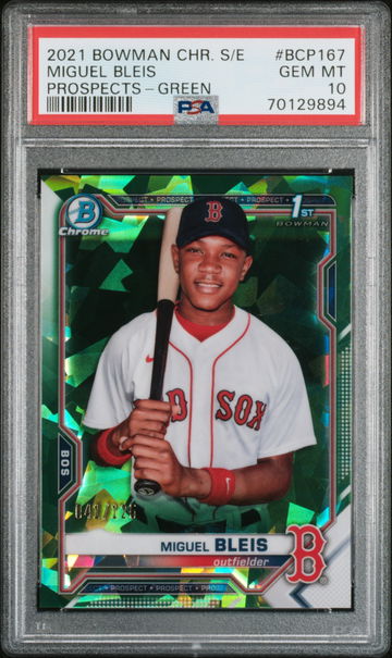 2021 Bowman Chrome Sapphire Edition Green Miguel Bleis /125 RC PSA 10 Gem Mint
