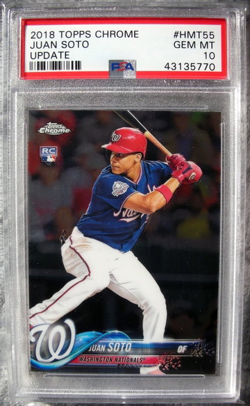 Juan Soto 2018 Topps Chrome Update #HMT55 PSA 10