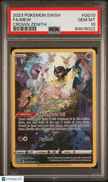 2023 Pokemon Sword And Shield Crown Zenith Mew Crown Zenith Fa PSA 10 #GG10