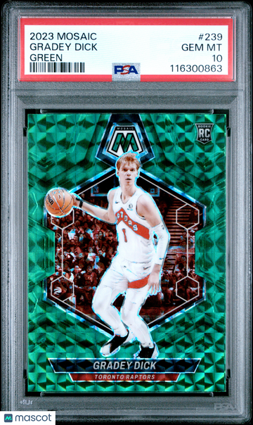 2023 Panini Mosaic Gradey Dick #239 Green PSA 10