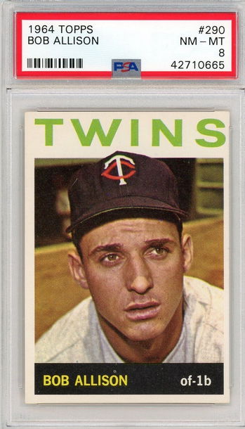 1964 Topps Bob Allison #290 PSA 8 P1309