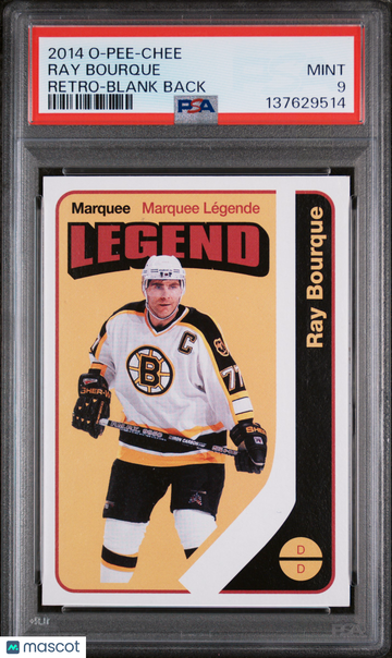 2014-15 O-Pee-Chee Ray Bourque #585 Retro Blank Back PSA 9
