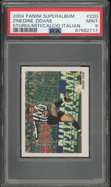 2004 Panini Super Album Calcio Zinedine Zidane #220 PSA 9 POP 1 None Higher