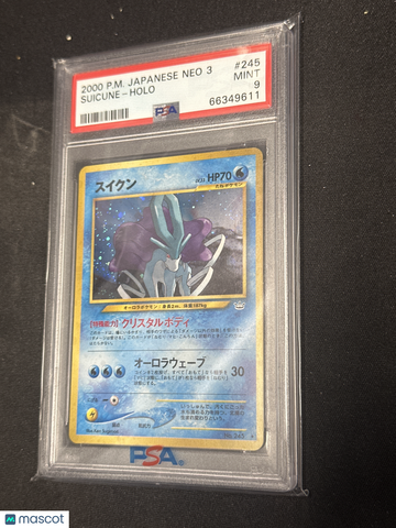 2000 Pokemon Japanese Neo 3 Suicune Holo Japanese PSA 9 #245