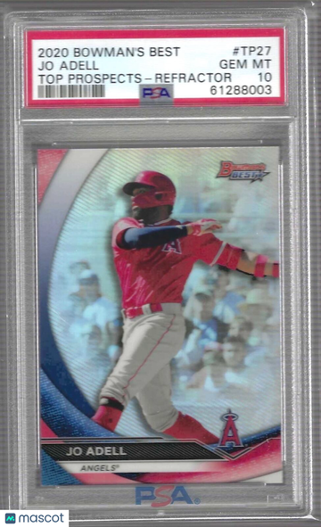2020 Bowman's Best Top Prospects Jo Adell #TP27 Refractor PSA 10