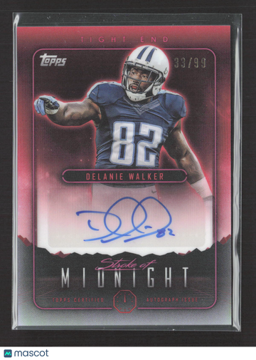 2024 Topps Midnight Football Stroke of Midnight Delanie Walker #SMA-DW Red /99