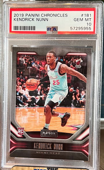 2019-20 Panini Chronicles Playbook Kendrick Nunn #181 PSA 10 GEM MT Rookie RC