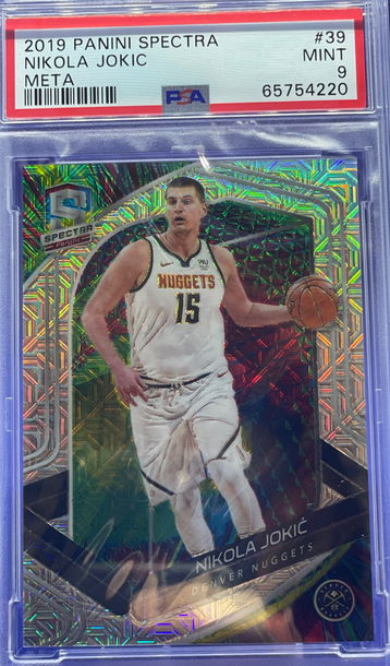 2019-20 Panini Spectra #39 Nikola Jokic META Prizm 7/25 PSA 9 MINT Denver Nuggets
