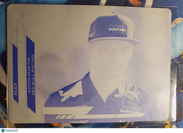 1/1 RC Max Verstappen 2020 Topps Chrome F1 Rookie Cyan Printing Plate One of One