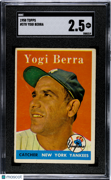 1958 Topps Yogi Berra #370 SGC 2.5