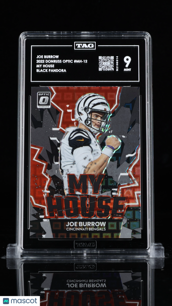 2022 Donruss Optic My House Joe Burrow #MH-12 Black Pandora /25 TAG 9