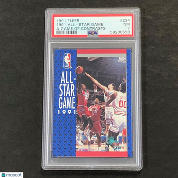 1991 Fleer 1991 All-Star Game #234 A Game Of Contrasts PSA 7