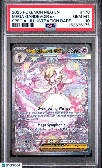 2025 Pokemon Mega Evolution Mega Gardevoir ex PSA 10 #178/132