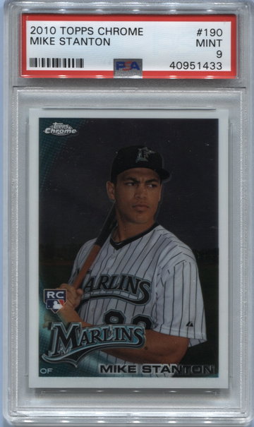 2010 Topps Giancarlo Mike Stanton Rookie PSA 9