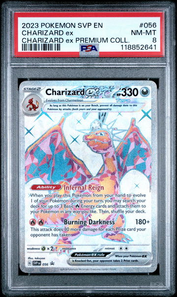 2023 Pokemon Scarlet and Violet Black Star Promo Premium Collection Charizard Ex #056 PSA 8