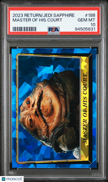 2023 Topps Chrome Sapphire Star Wars Return Of The Jedi Master Of His Court #186 PSA 10