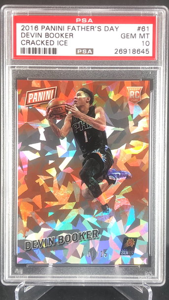 2016 panini fathers day Devin Booker Cracked ice /25  PSA 10📈🔥RARE