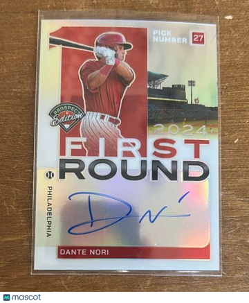 2024 Panini Prospect Edition - First Round Signatures Dante Nori #FRS-DN