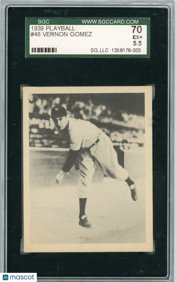 1939 Playball Vernon Gomez #48 SGC 5.5