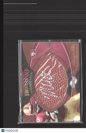 2006 Upper Deck Sweet Spot Sweet Leather Signatures Michael Robinson #SLS-MR /20