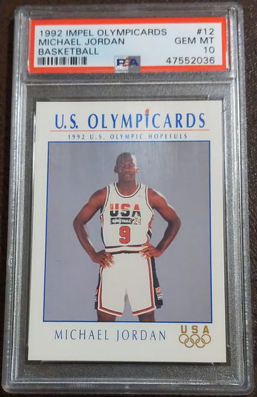 1992 Impel Olympicards, USA, #12, Michael Jordan, PSA 10