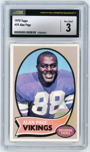 ALAN PAGE 1970 Topps Rc #59 CSG 3