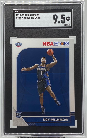 Zion Williamson 2019-20 Panini Hoops #258 SGC 9.5