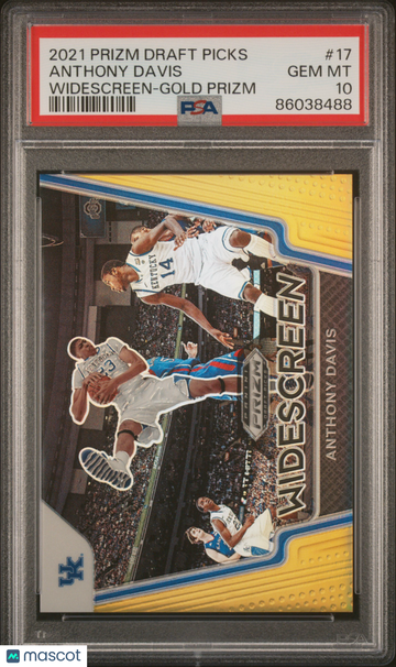 Anthony Davis 2021 Prizm Draft Picks Widescreen #17 Gold 4/10 PSA 10 - Kentucky Wildcats