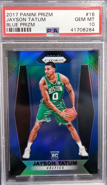 2017 Panini Prizm Blue /199 Jayson Tatum Rookie PSA 10