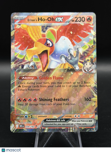 Pokemon 2025 Scarlet & Violet Destined Rivals Ethan's Ho-Oh EX Double Rare #39/182 - Near Mint or Better