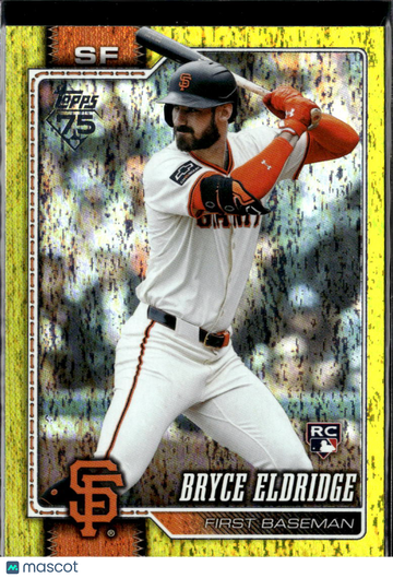 Bryce Eldridge 2026 Topps Series Two RC / Yellow Crackle San Francisco Giants