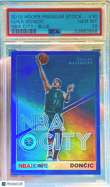 POP 37 PSA 10 Luka Doncic 2019 Panini NBA CITY Blue Prizm SSP Premium Holo RARE!