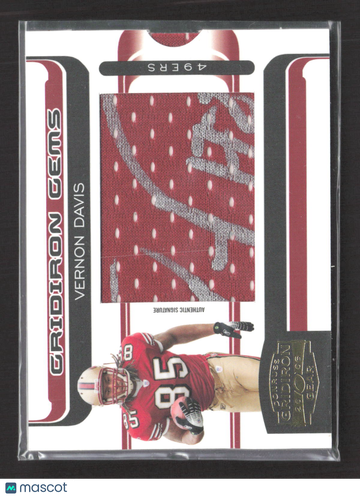 2006 Donruss Gridiron Gear Gridiron Gems Vernon Davis #219 Jersey Patch Authentic Signature