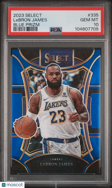 2023 Panini Select LeBron James #335 Blue Prizm PSA 10