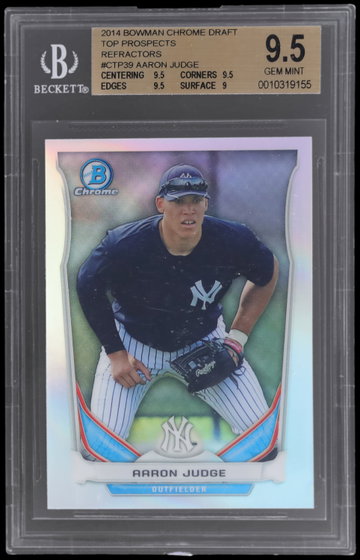 2014 Bowman Chrome Draft Aaron Judge Top Prospects Refractor BGS 9.5