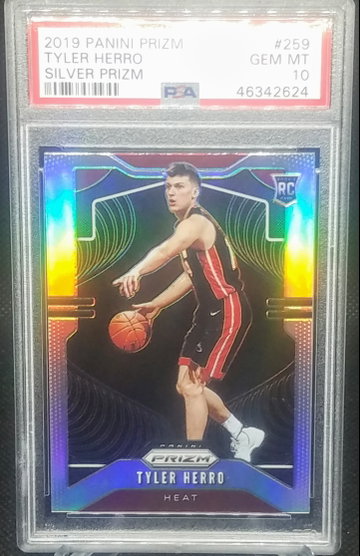 Tyler Herro 2019-20 Panini Prizm Silver RC Rookie # 259 Graded PSA Gem Mint 10