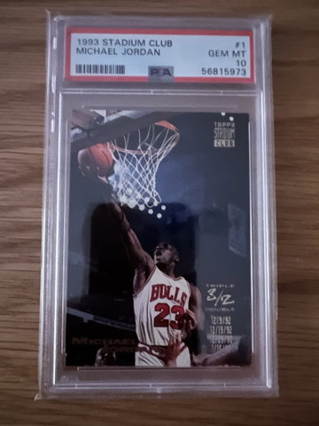1993 STADIUM CLUB MICHAEL JORDAN #1 PSA 10