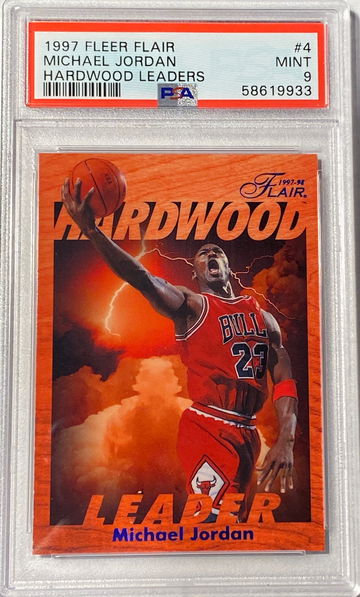 1997 Fleer Flair MICHAEL JORDAN Hardwood Leaders #4 PSA 9