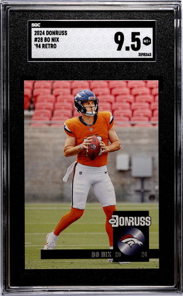 2024 Donruss #28 Bo Nix '94 Retro SGC 9.5