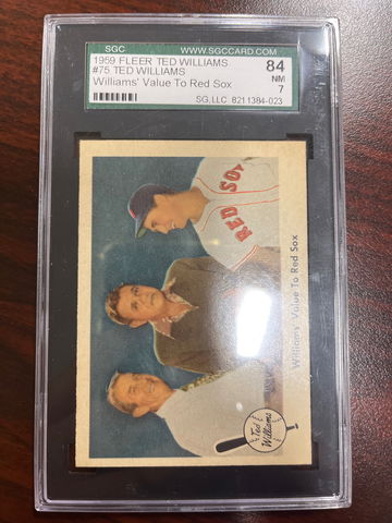 1959 Fleer Ted Williams #75 sgc 7 MY
