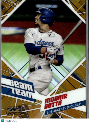 2021 Topps Stadium Club Chrome Beam Team Mookie Betts #BTC-23 Gold Refractor /50