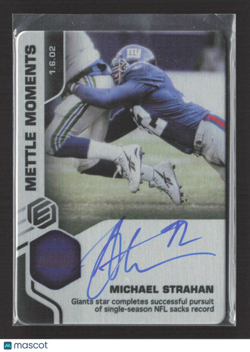 2021 Panini Elements Football Mettle Moments Michael Strahan #MM-MS Memorabilia