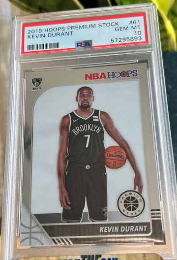 Kevin Durant #61 - 2019 Panini Hoops Premium Stock - PSA 10 GEM Mint Low Pop 🐐. 