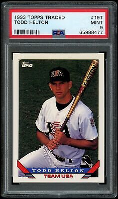 1993 TOPPS TRADED #19T TODD HELTON PSA MINT 9