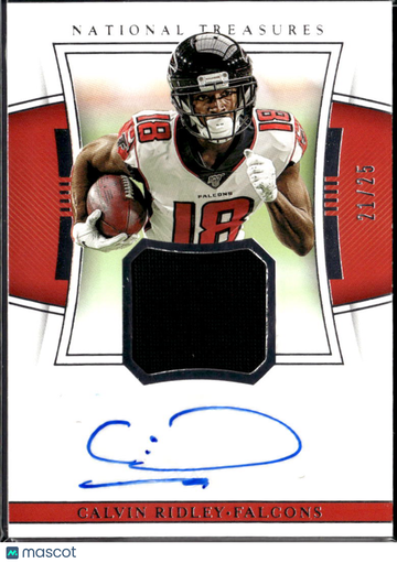 Calvin Ridley 2020 Panini National Treasures Patch Memorabilia Auto /25 Atlanta Falcons