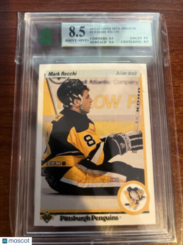 1990-91 Upper Deck French Mark Recchi Rookie MNT 8.5