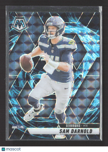 2025 Panini Mosaic Football Sam Darnold #27 Blue Prizm