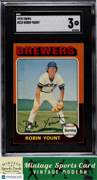 1975 Topps Robin Yount #223 SGC 3
