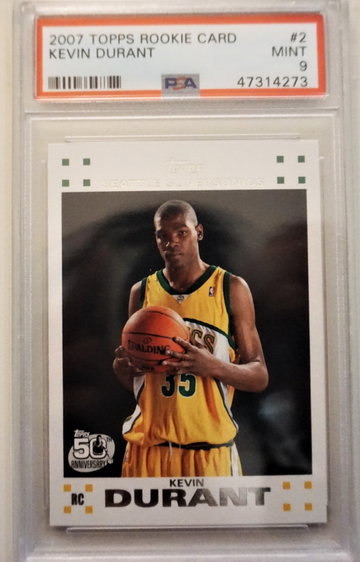 2007 Kevin Durant Topps Rookie Card (PSA 9)